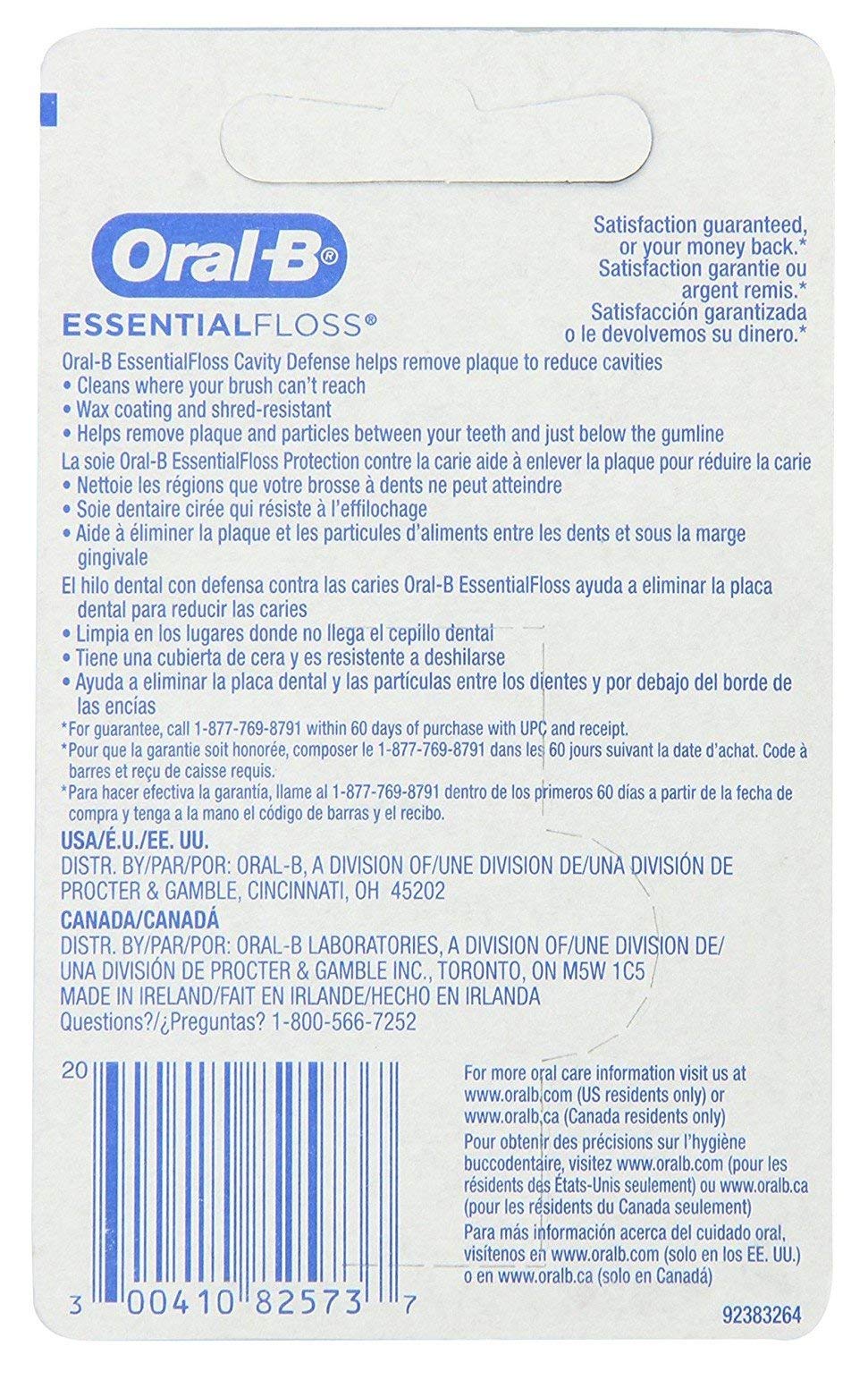 Oral-B 54 Yards Floss Essential Mint Wax (6 Pack)