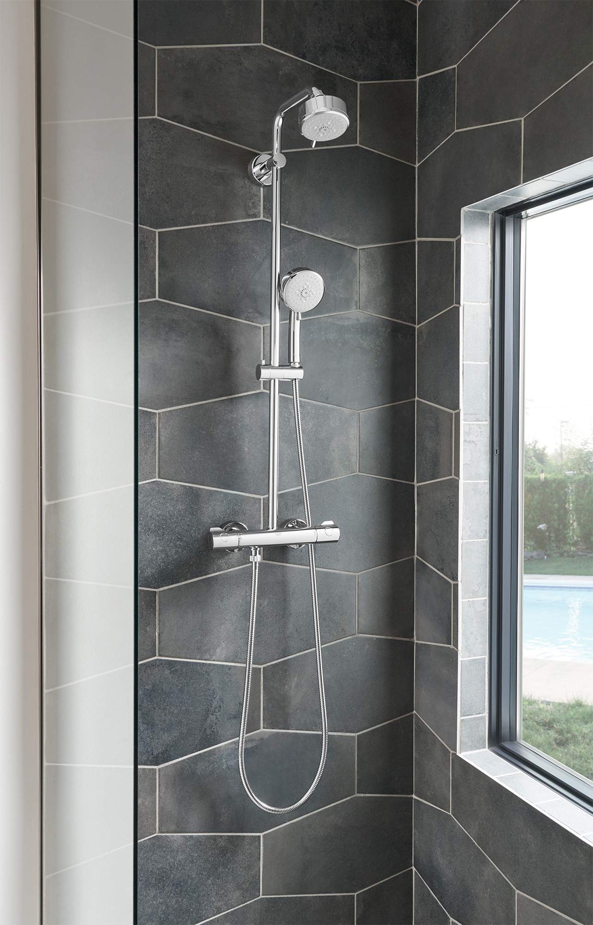Grohe Tempesta Cosmopolitan 100 4 Spray Functions Shower Head, Starlight Chrome