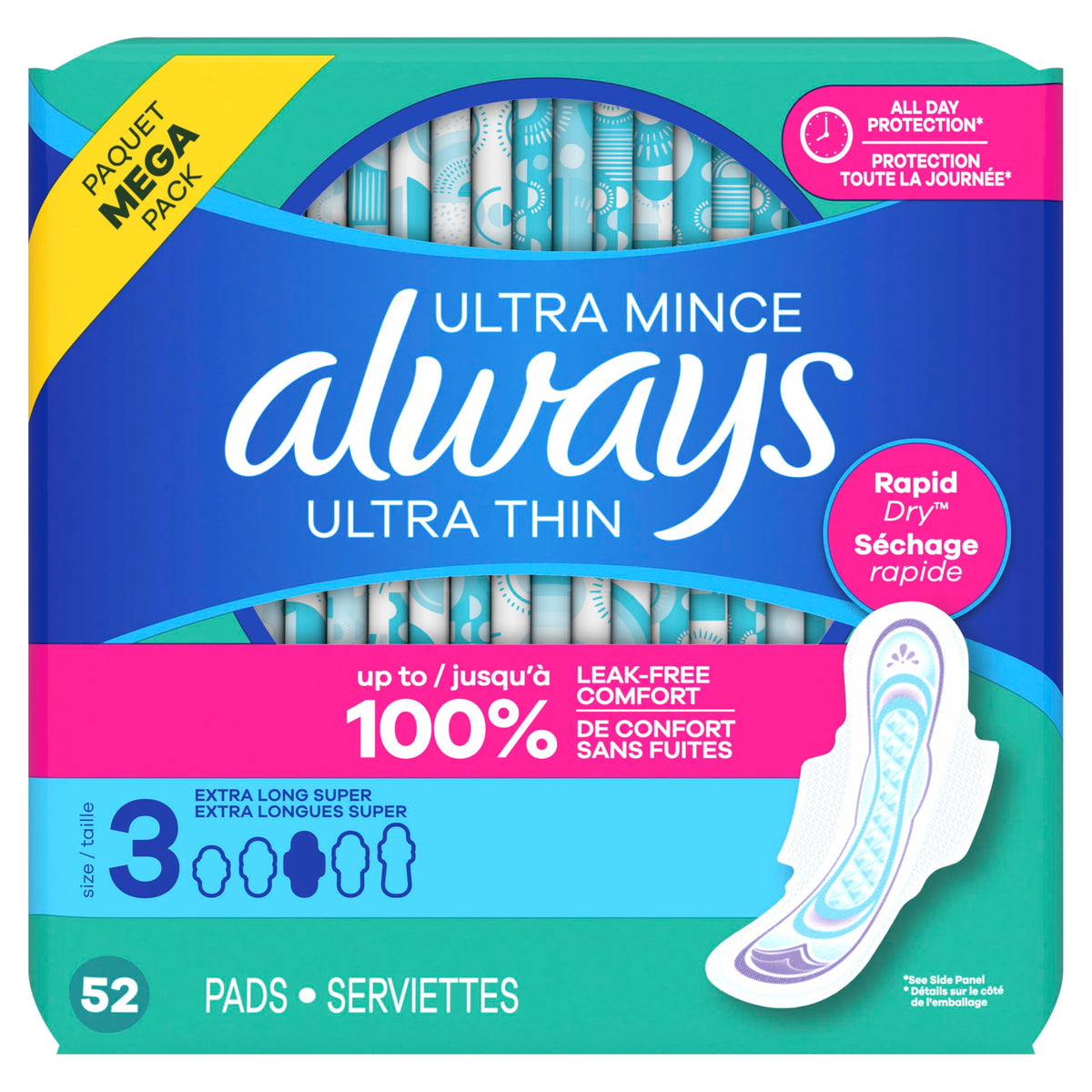 Always Ultra Thin Size 3, 52ct