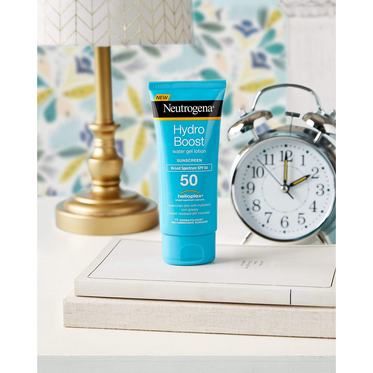 Neutrogena Hydro Boost Water Gel Moisturizing Sunscreen Lotion, Broad Spectrum Sunblock SPF 50, Water Resistant Travel Size Sunscreen For Sensitive Skin, 3 FL OZ (3-Pack)