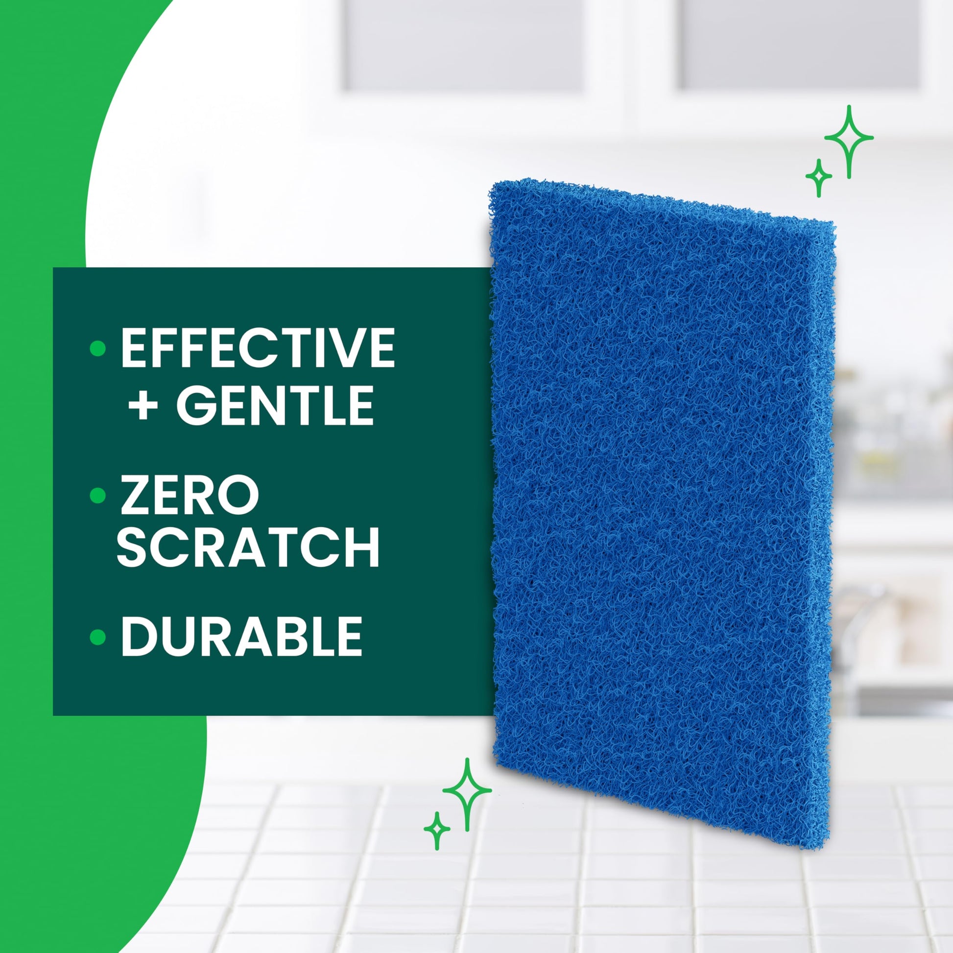 Scotch-Brite® Zero Scratch Scour Pad, 3 Scrubbing Pads, Non-Scratch Scouring Pads for Kitchen and Dish Cleaning