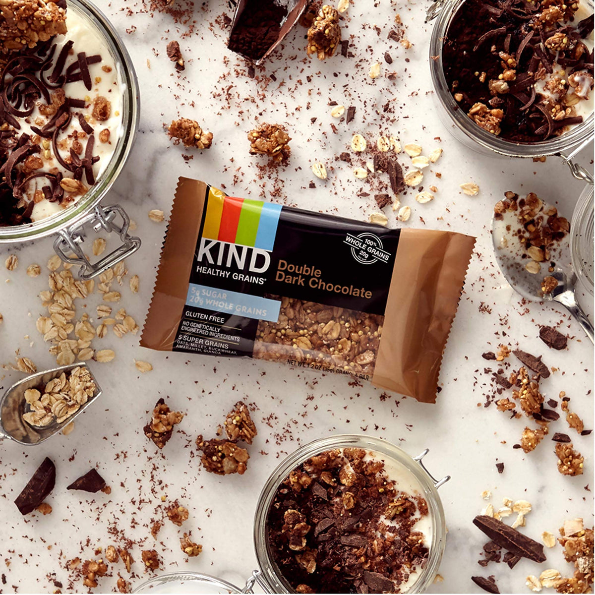 KIND Healthy Grains Bars, Double Dark Chocolate, 40 Count