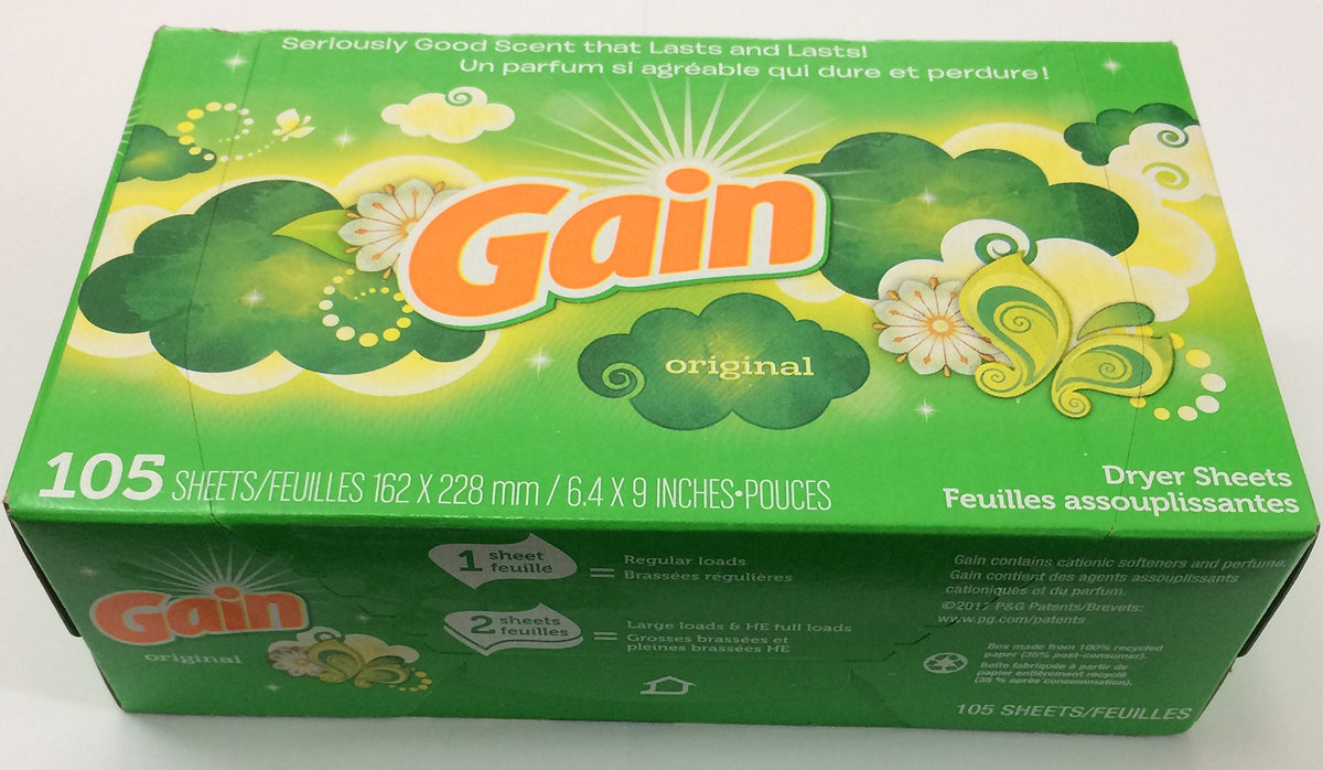 Gain Original Dryer Sheets, 105ct