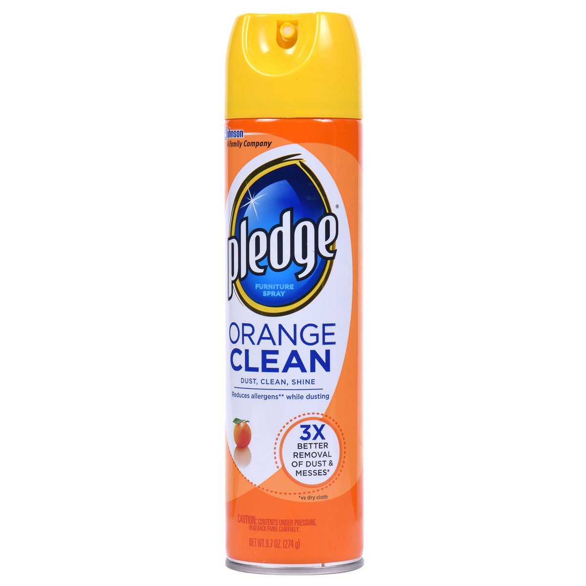 Pledge Wood Polish, Orange, 9.7 Ounce