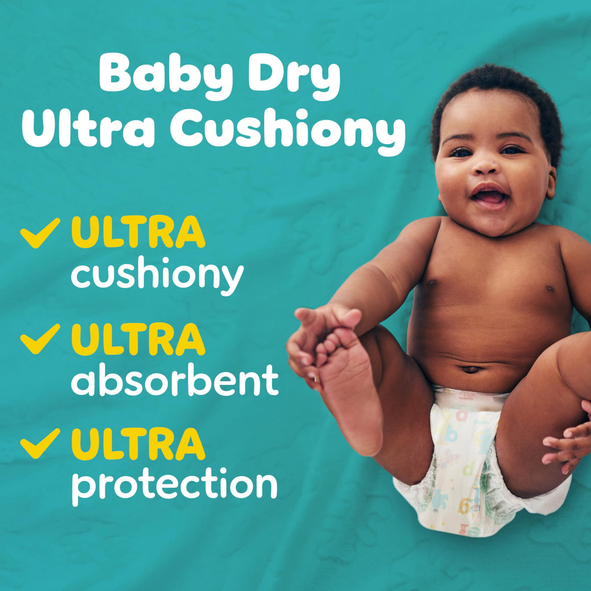 Pampers Diapers - Baby Dry - Size 0, 104 Count, Absorbent Disposable Newbort Diaper (Packaging May Vary)