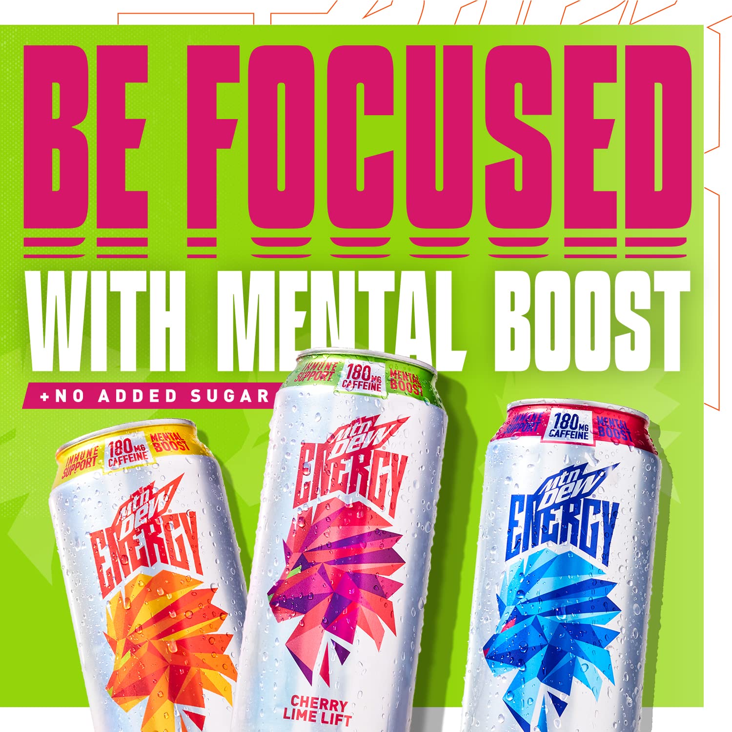 MTN DEW ENERGY 6 Flavor Variety Pack, 16 Fl Oz (Pack of 12) (Packaging May Vary)