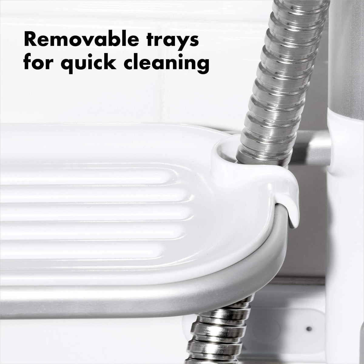 OXO Good Grips Aluminum Hose Shower Caddy - Silver
