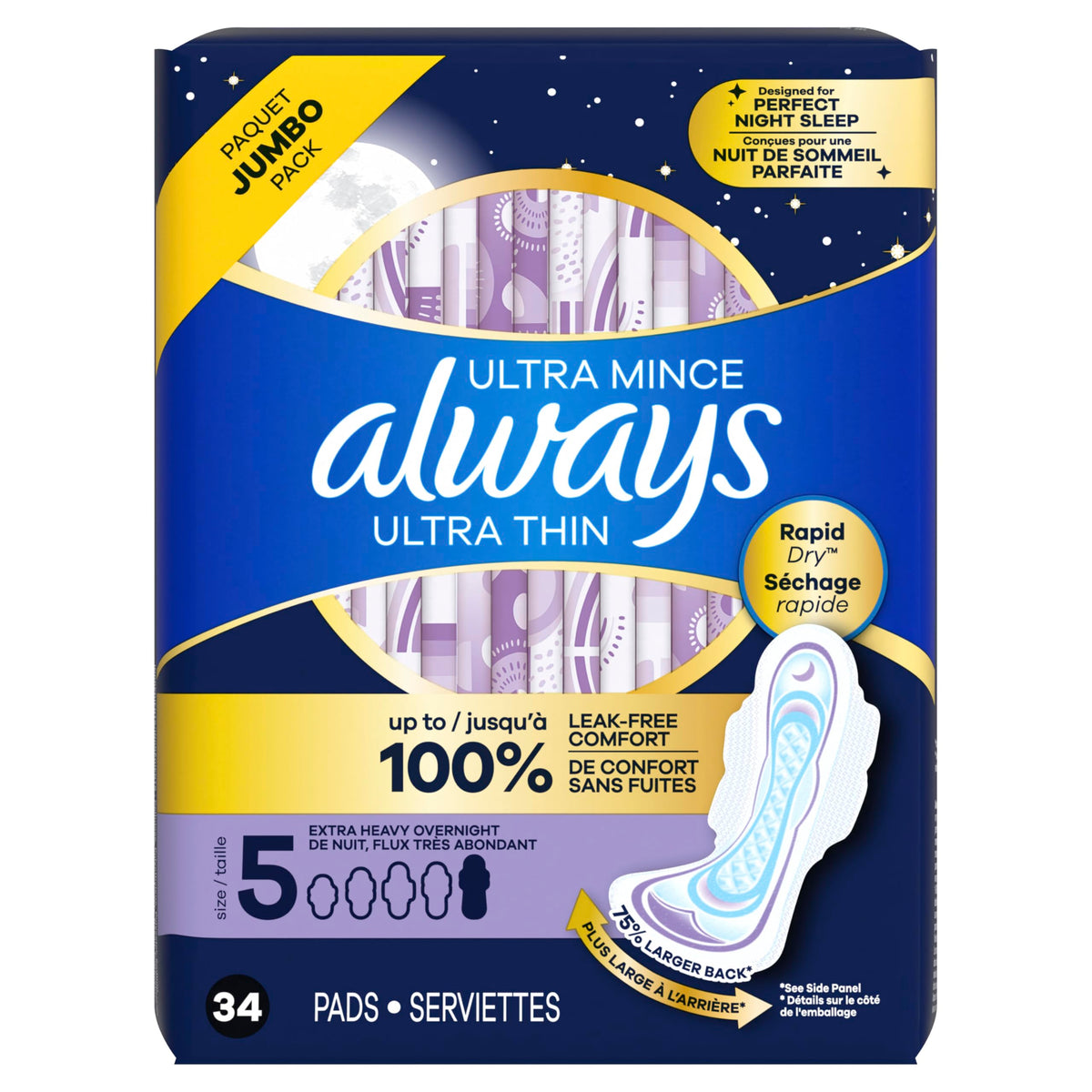 Always Ultra Thin Size 5, 34ct