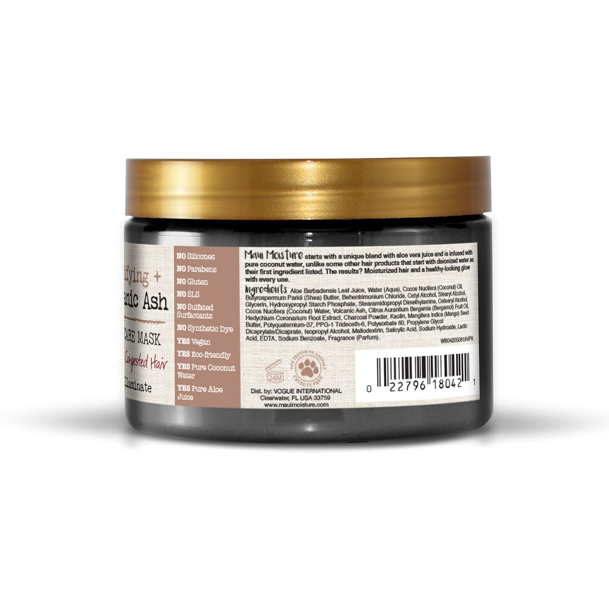 Maui Moisture Detoxifying Volcanic Ash Scalp Care Mask, Coconut, 12 Ounce