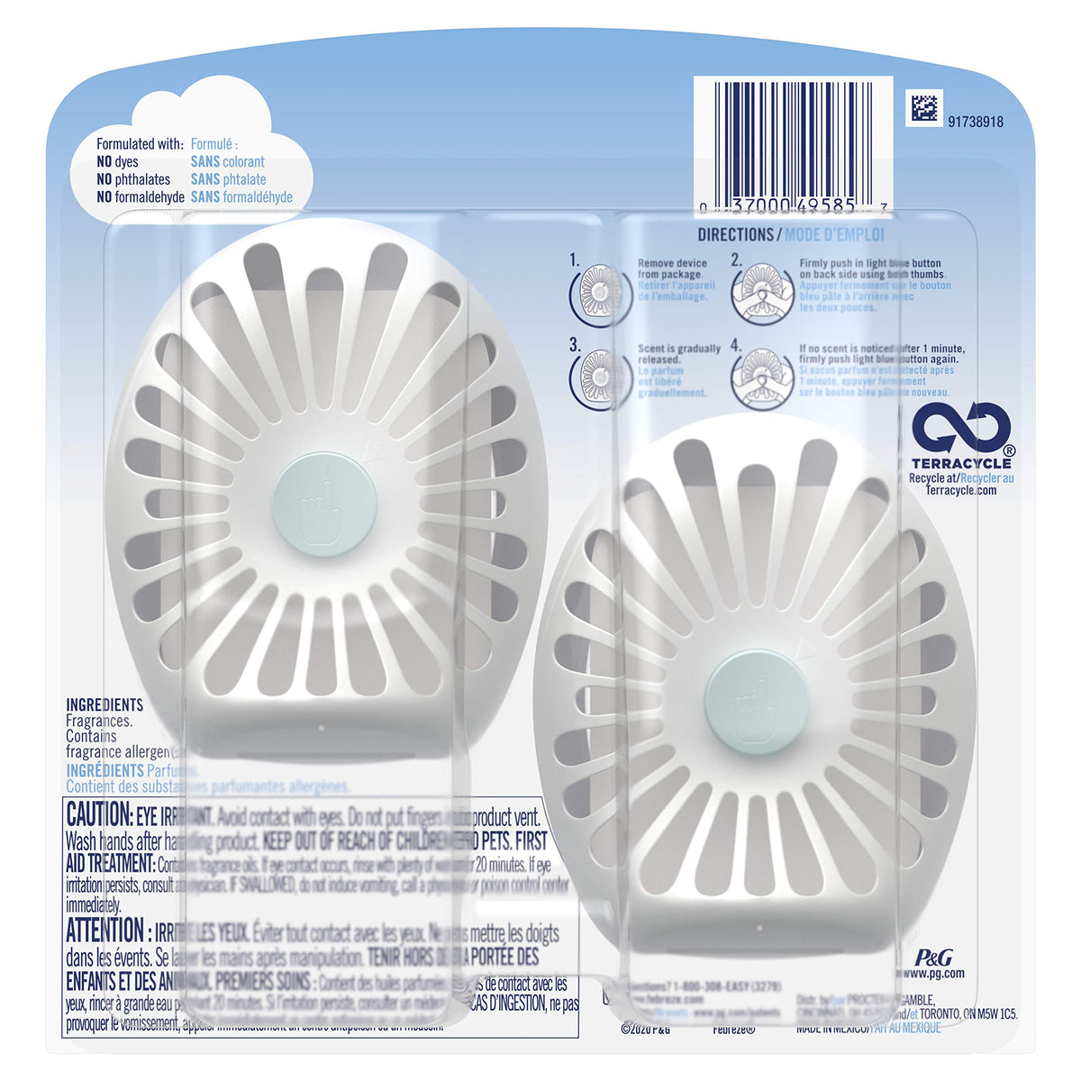 Febreze Small Spaces Air Freshener, Lilac & Violet, 2 Ct