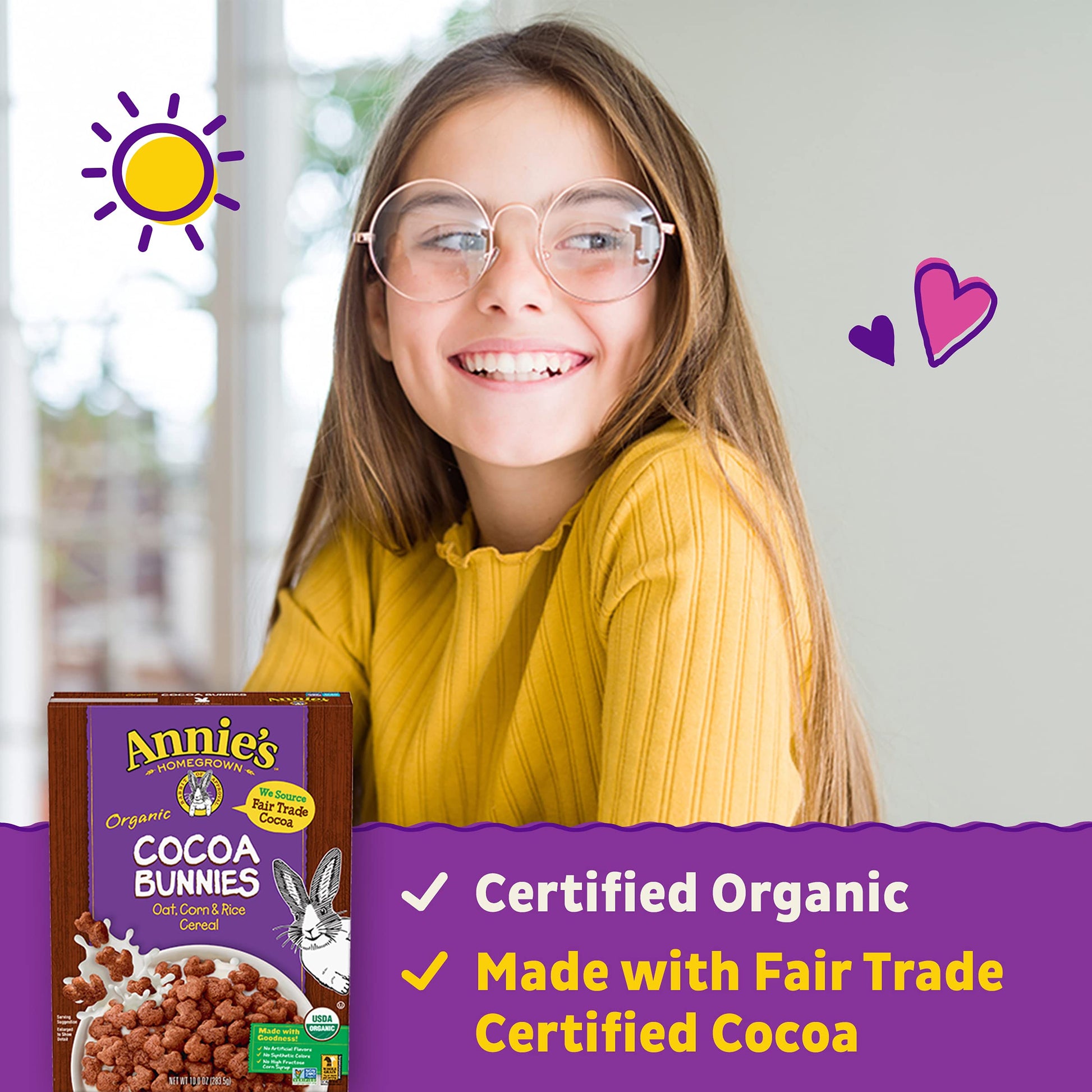 Annie's Organic Cocoa Bunnies Breakfast Cereal, 10 oz