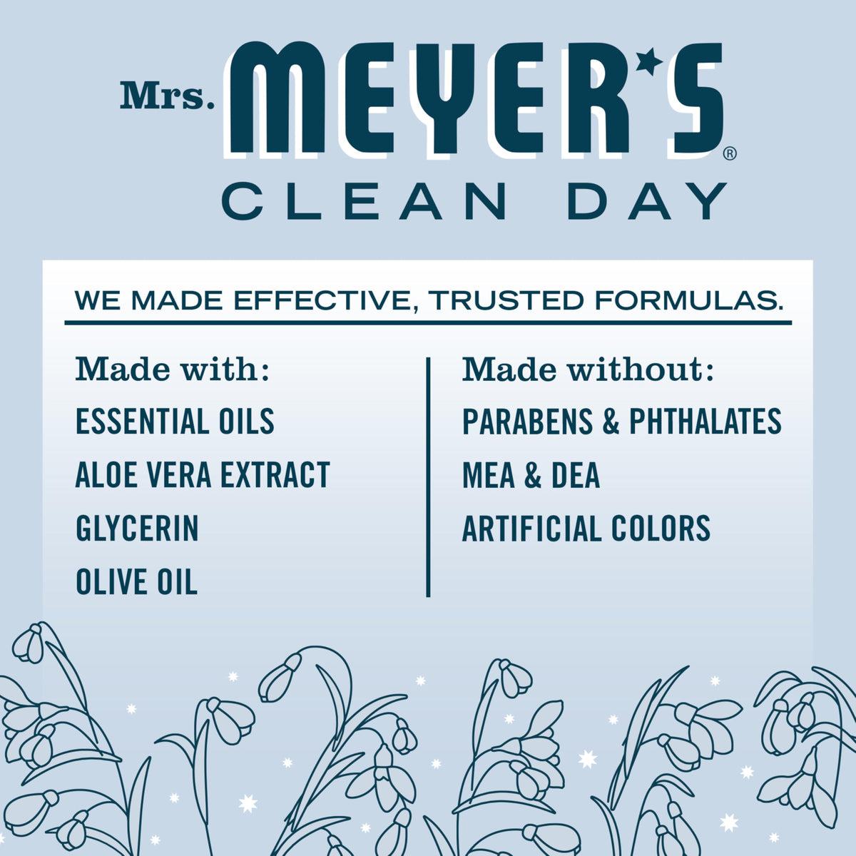 Mrs. MEYER'S CLEAN DAY Hand Lotion, Snowdrop Scent, 12 Ounce Bottle