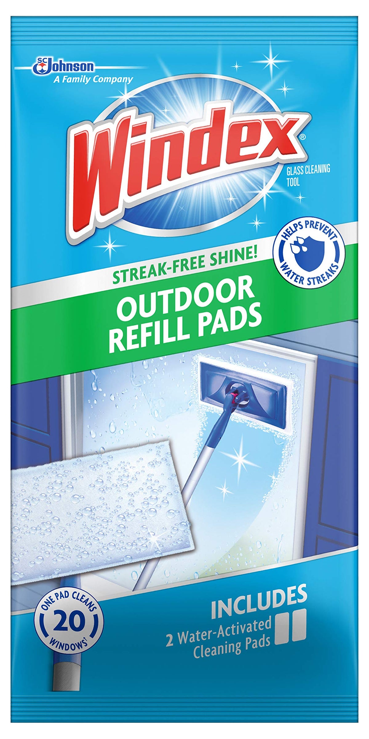 Windex All-In-One Window Cleaner Pads Refill, 2ct (Pack of 4)