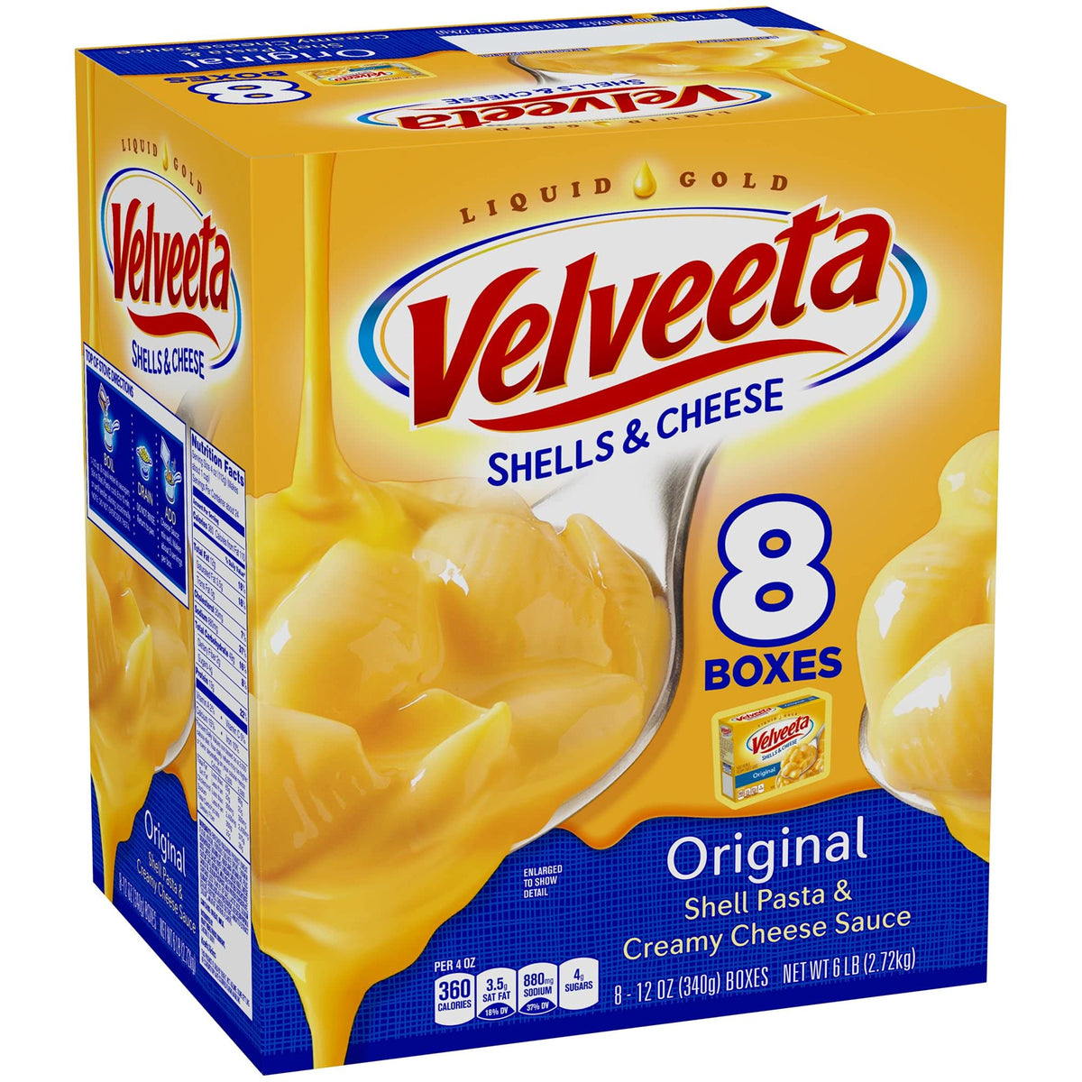 Velveeta Shells & Cheese Original Shell Pasta & Cheese Sauce- 8 Count