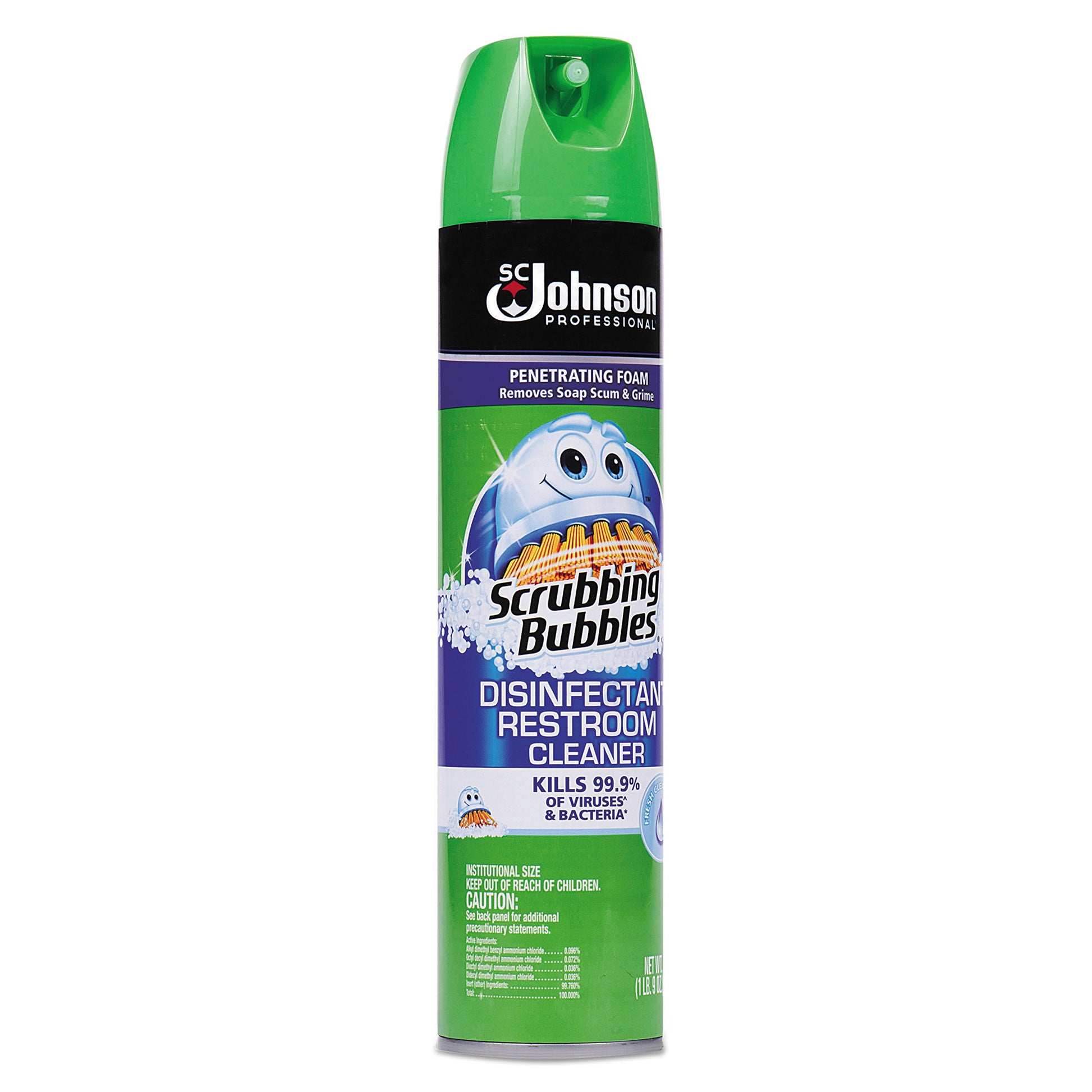 Scrubbing Bubbles 682264 Multi Surface Bathroom Cleaner, Clean Fresh Scent, 25 oz Aerosol Can (Case of 12)