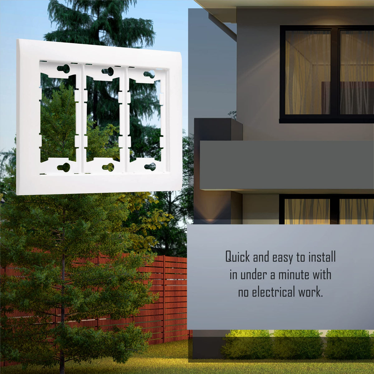 TayMac A3000W Allure Nonmetallic Wallplate Frame with Gang, White
