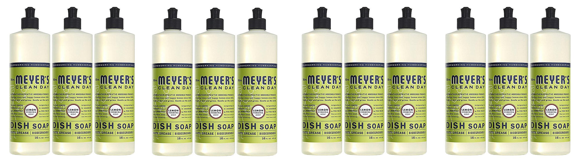 MRS MEYERS Liquid Dish Soap, Lemon Verbena, 16 Fluid Ounce ynGUkC, Pack of 12
