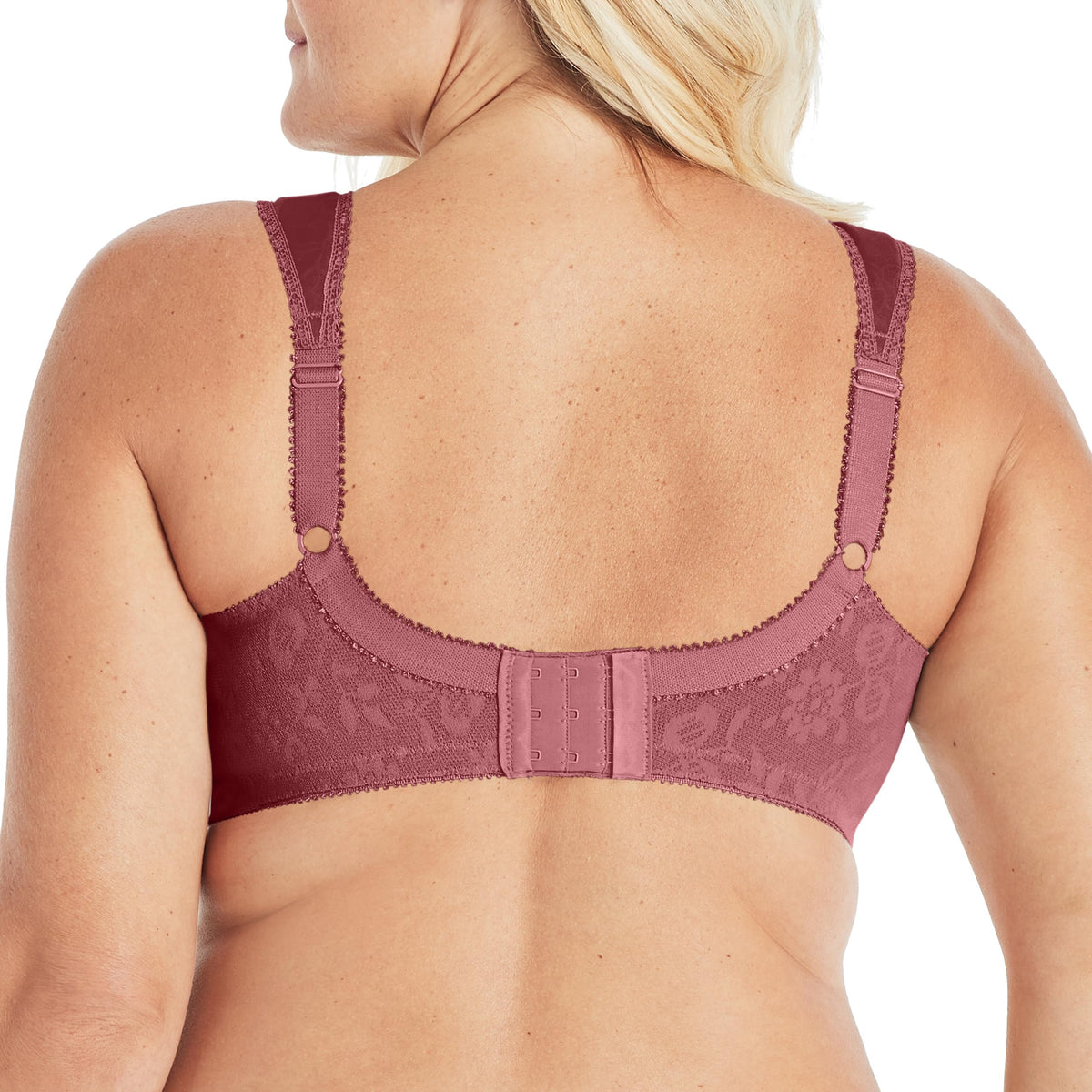 Playtex Women 18 Hour Comfort-Strap Wireless, Full-Coverage Bra, Single or 2-Pack, Rustic Berry Red, 40B