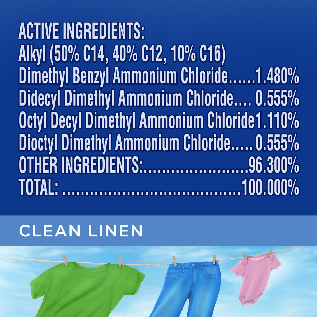 CLOROX Laundry Sanitizer, 0% Bleach, Color Safe, Clean Linen, 42 Fluid Ounces (Pack May Vary)