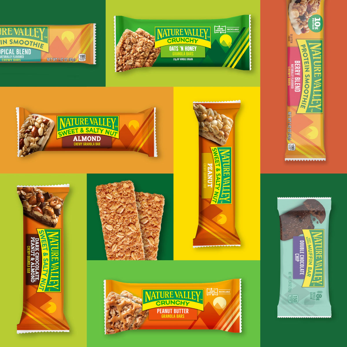 Nature Valley Crispy Creamy Wafer Bars, Peanut Butter Chocolate, 4g Protein, 10 Bars, 13 oz
