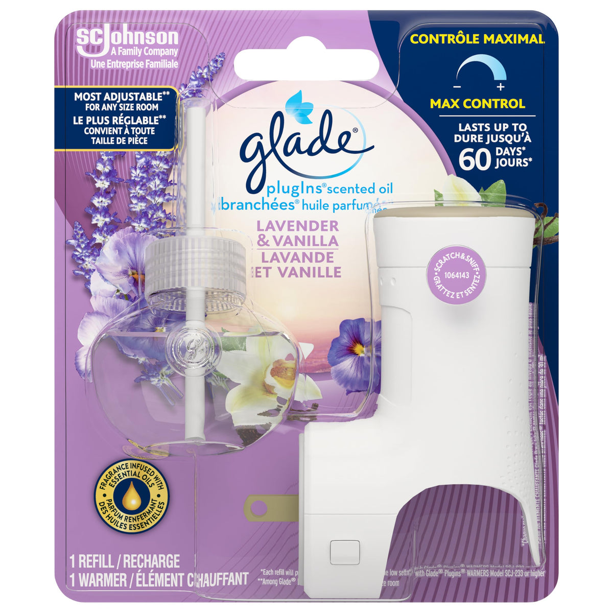Lavender and Vanilla Scented Oil Plug-in Holder