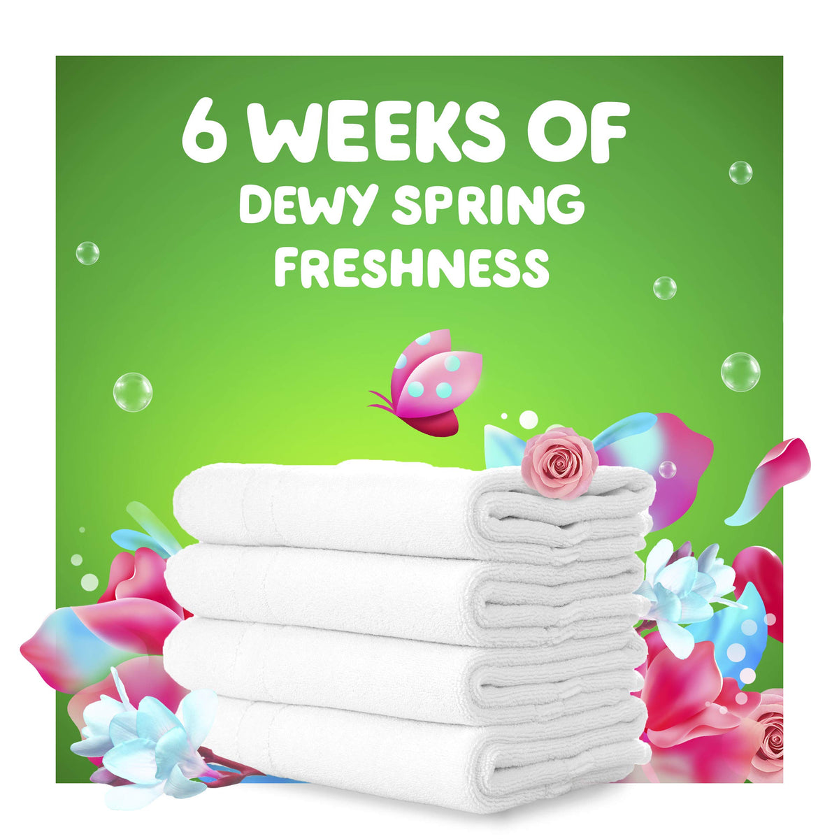GAIN Flings Liquid Laundry Detergent Pacs, Spring Daydream Scent, He Compatible, 96 Count