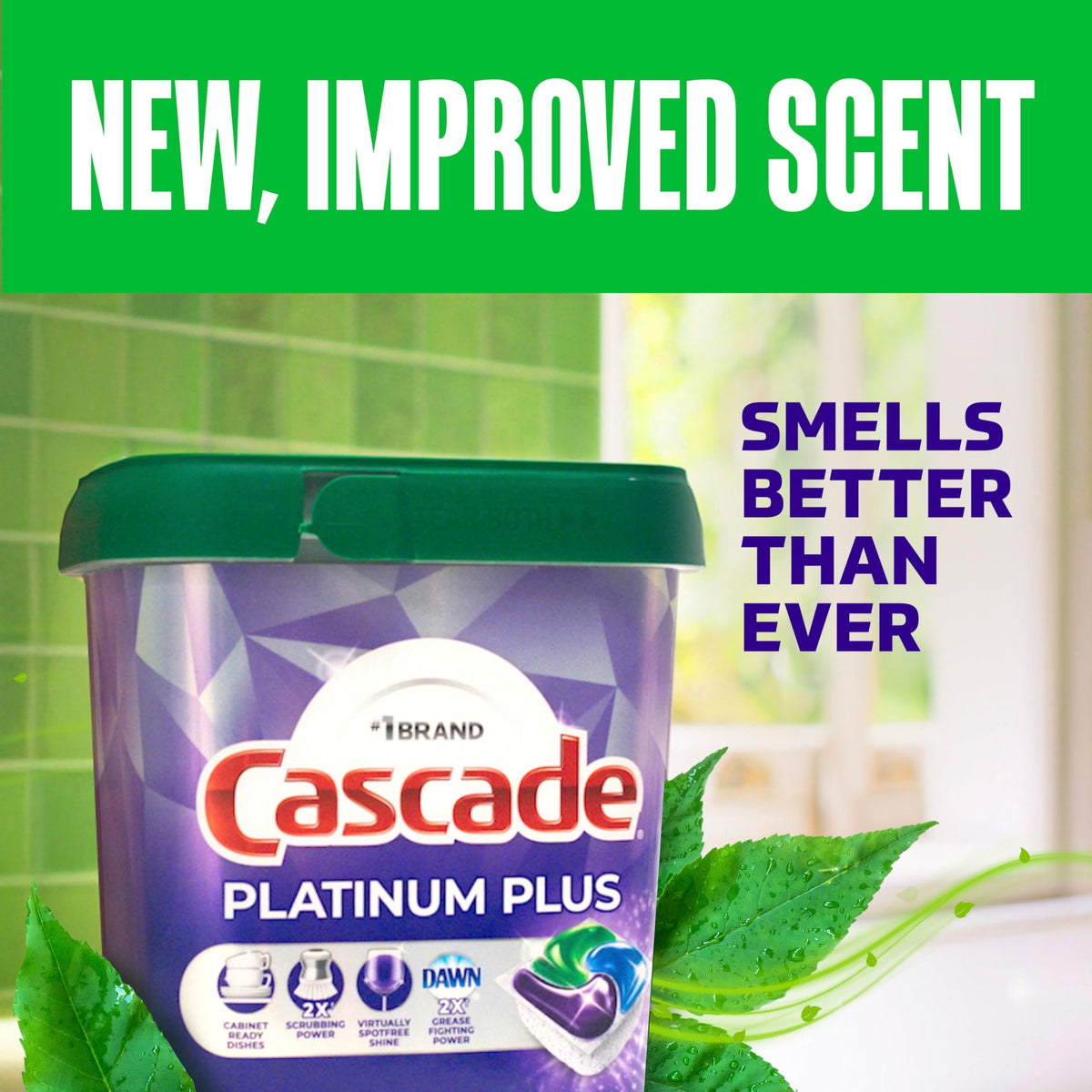 Cascade Platinum Plus Action Pacs Dishwasher Detergent - Fresh Scent, 51 Pack