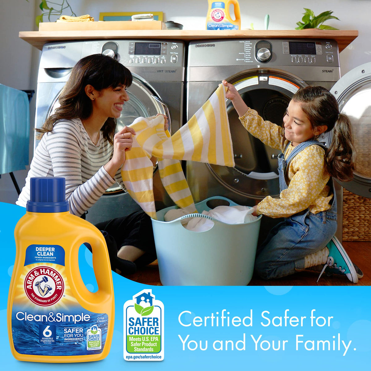 Arm & Hammer Clean & Simple, 25 Loads Liquid Laundry Detergent, 43.75 Fl oz, (packaging may vary)