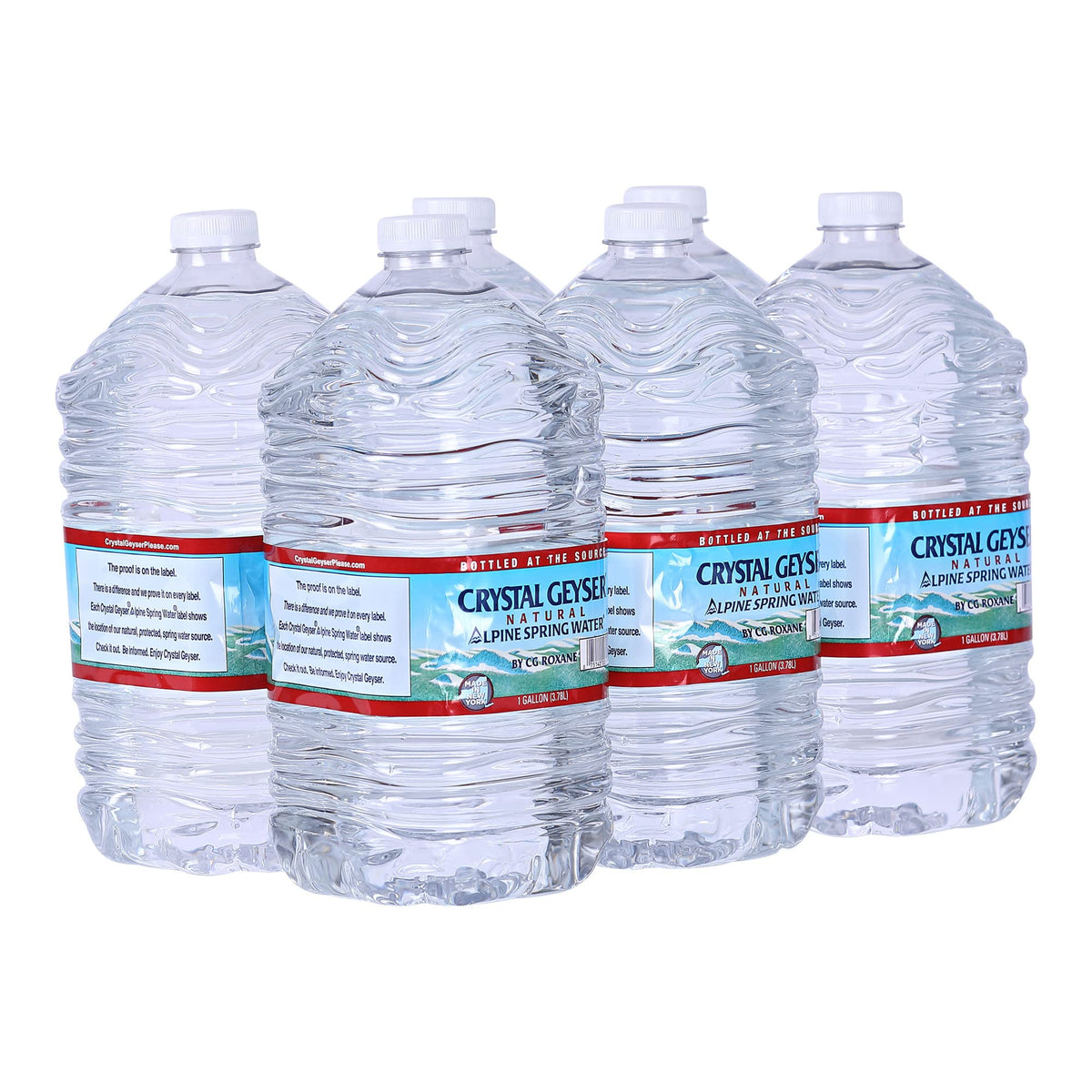 Crystal Geyser Natural Alpine Spring Water, Drinking Water Bottled at the Source, 6 Gallons