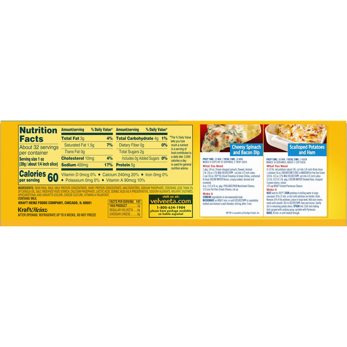 Velveeta 2% Milk Pasteurized Cheese (32 oz Boxes, Pack of 3)