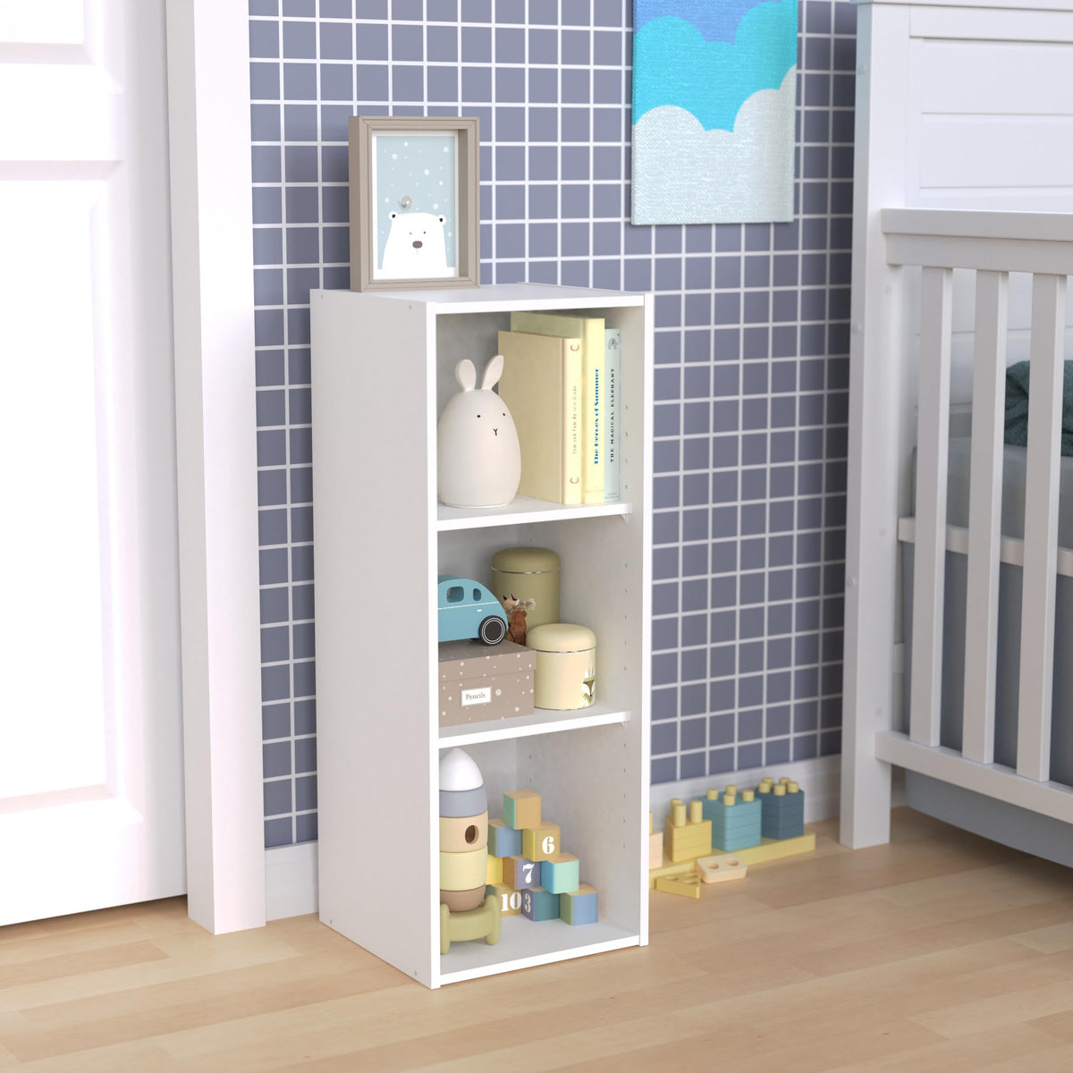 ClosetMaid 8987 Stackable 3-Shelf Organizer, White