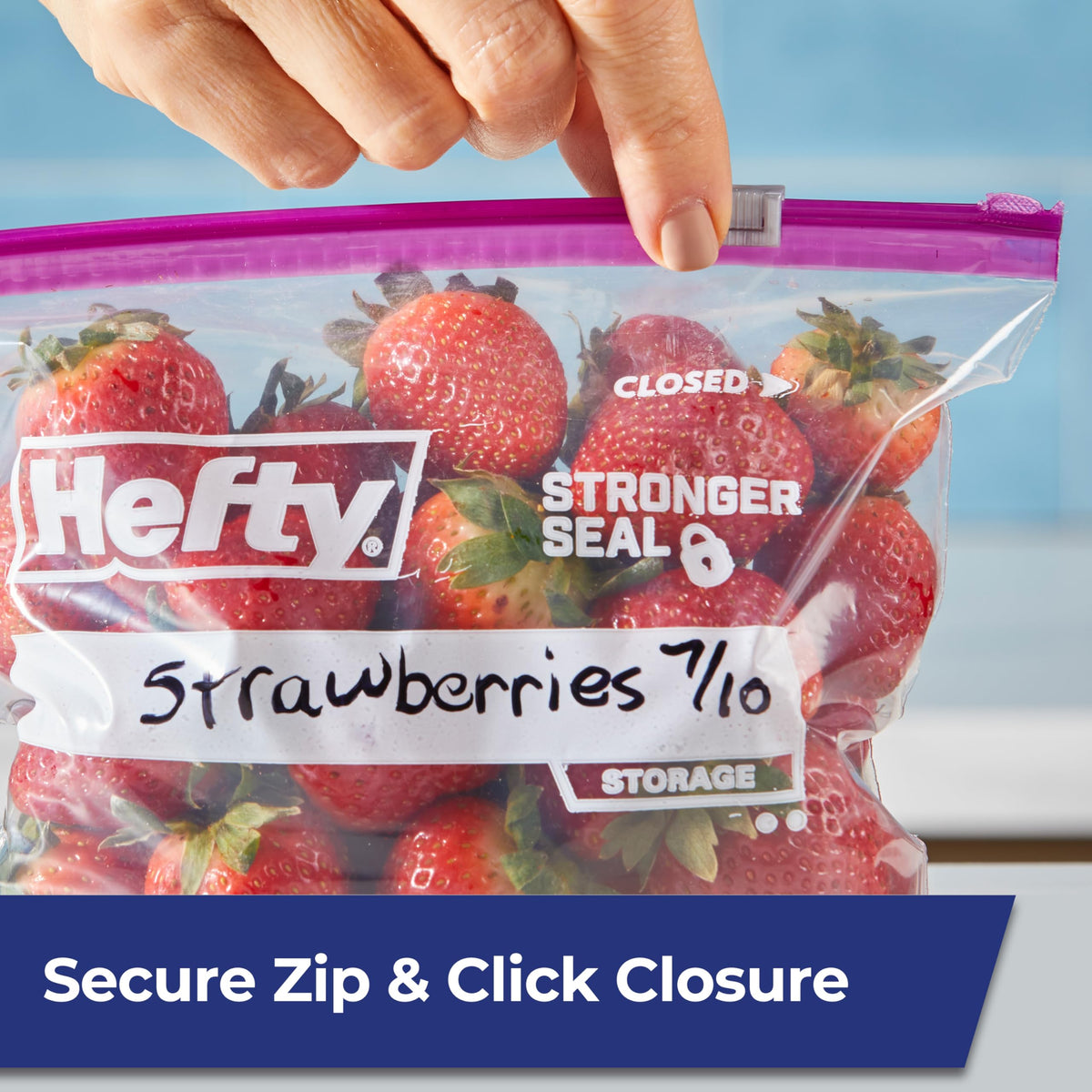 Hefty Slider Storage Bags, Gallon Size, 30 Count (3 Pack), 90 Total