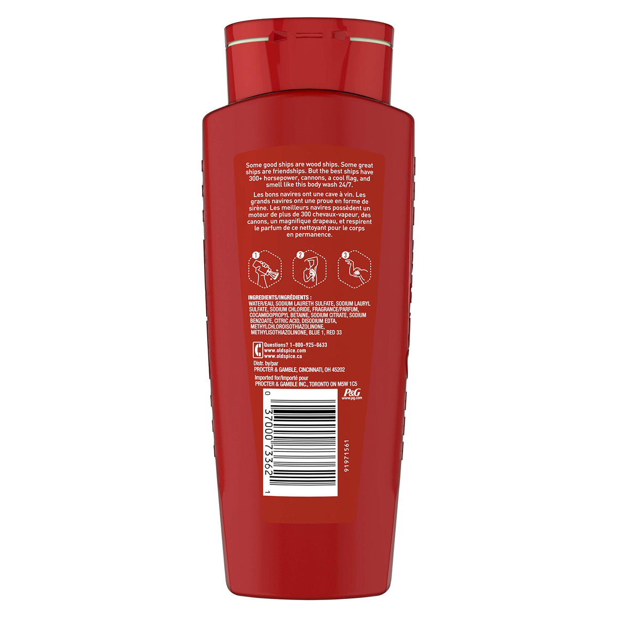 Old Spice Red Collection Body Wash for Men, Captain, 16 oz