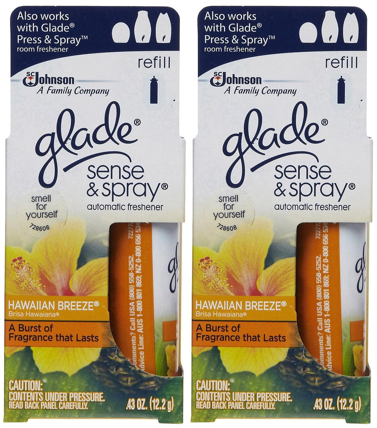 Glade Sense & Spray Refill-Hawaiian Breeze-0.43 oz.