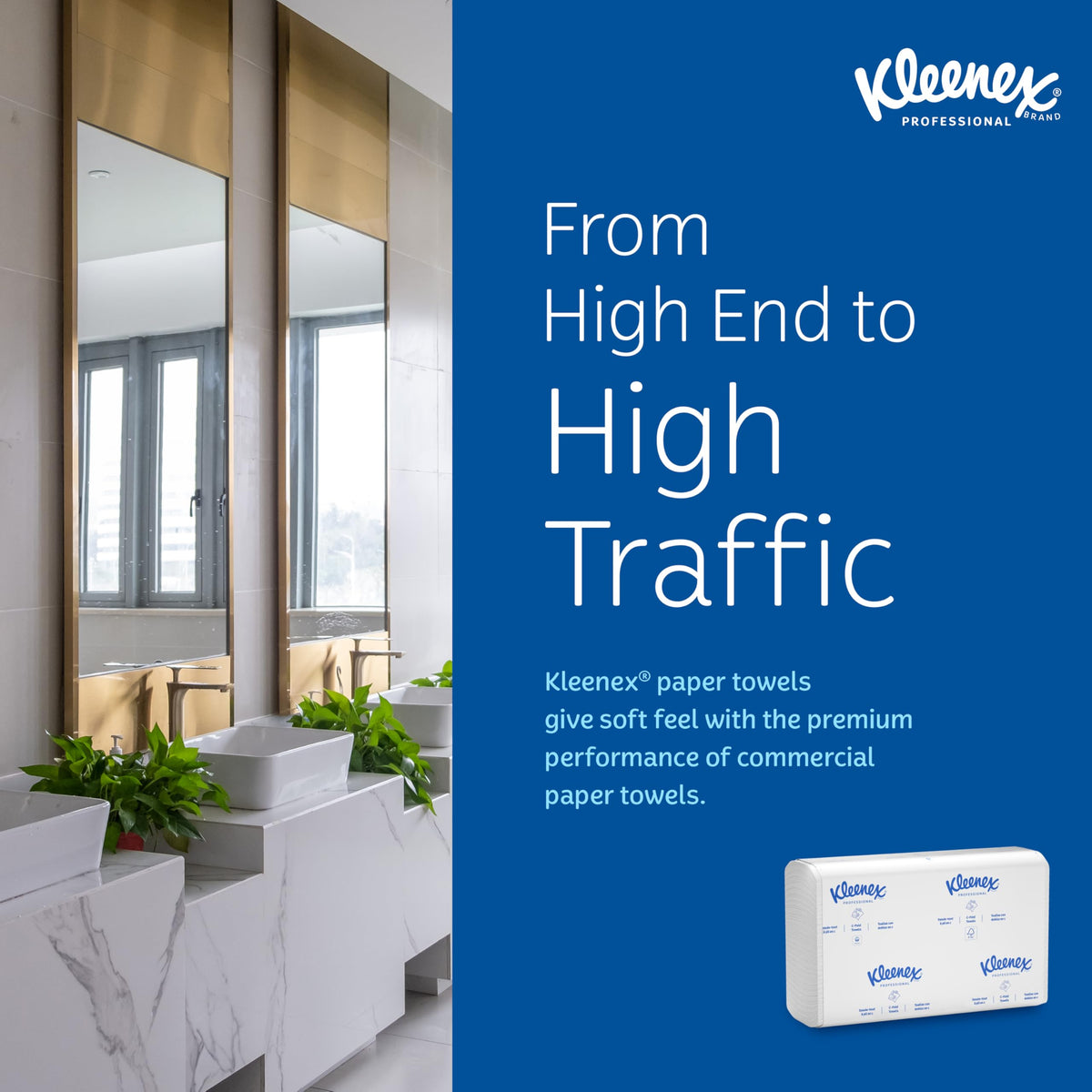 Kleenex Professional C-Fold Folded Paper Towels, Bulk (01500), Absorbent, White (150 Sheets/Pack, 16 Packs/Case, 2,400 Sheet Total)