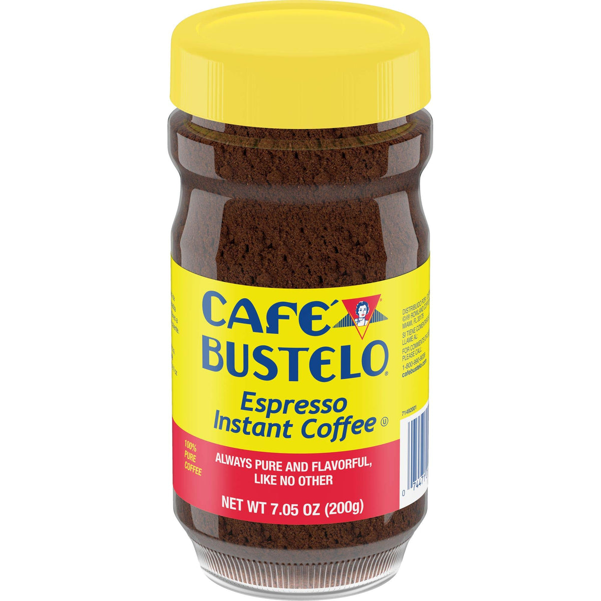 Café Bustelo Coffee Espresso Style Instant Coffee, 7.05 Ounces