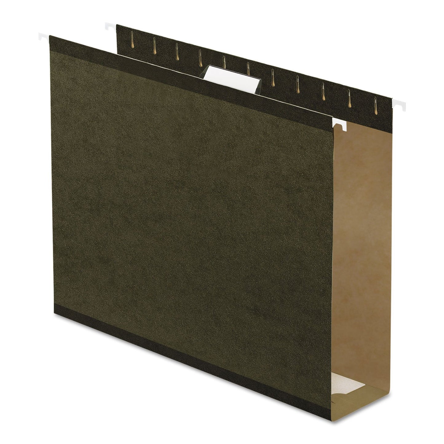 Pendaflex 04152X3 Extra Capacity Reinforced Hanging File Folders, 3", Letter Size, Standard green, 1/5 Cut, 25/BX (4152x3)