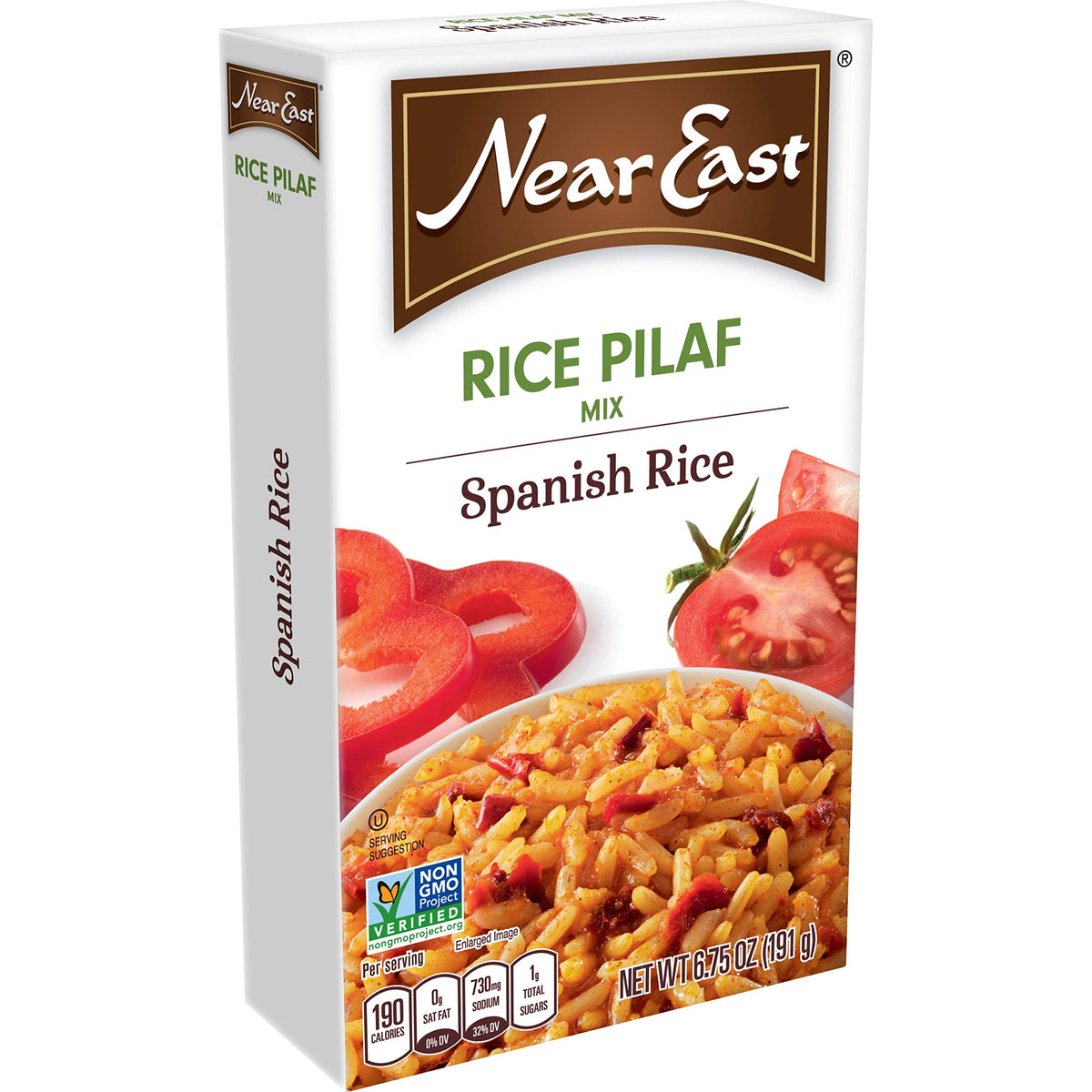 Near East Rice Pilaf Mix, Spanish Rice, 6.75oz Boxes (12 Pack)