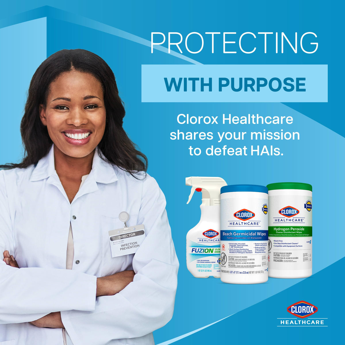 Clorox Healthcare VersaSure Cleaner Disinfectant Wipes, 110 Count Refill, 2 Refills/Case