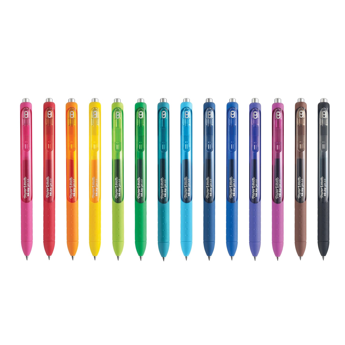 Paper Mate InkJoy Gel Pen Fine Point Black Ink Pens 0.5mm Fine Tip Ergonomic Comfort Grip Box of 12