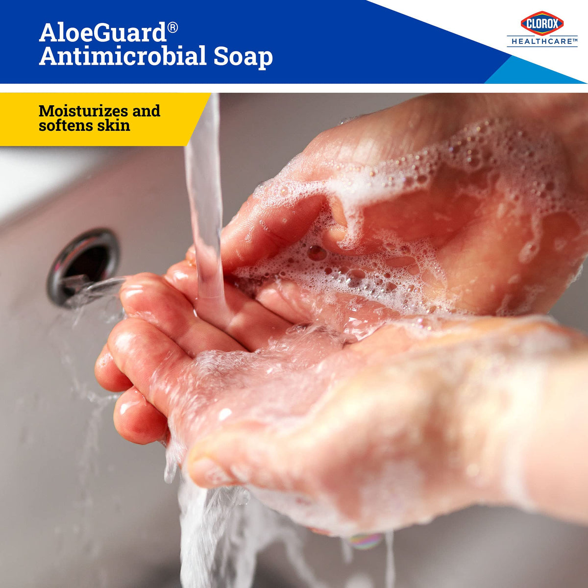 CLOROX Healthcare AloeGuard Antimicrobial Hand Soap for Healthcare Professionals - Liquid Hand Wash for Everyday Use with Aloe Vera to Soothe & Moisturize Hands, 18 Fl Oz - 12 Pack