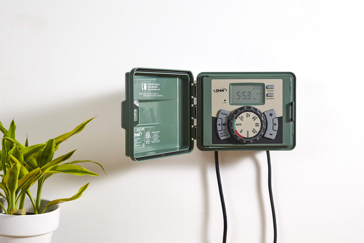Orbit 57894 4-Station Outdoor Swing Panel Sprinkler System Timer