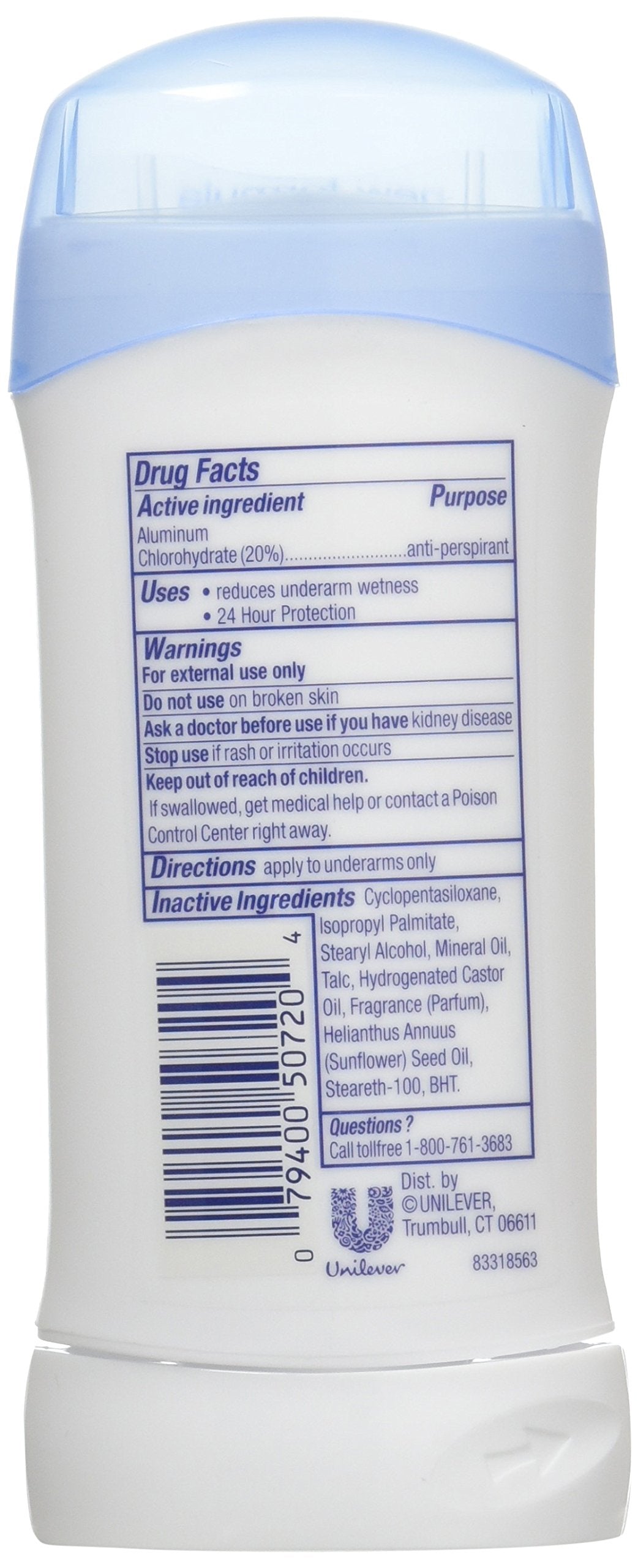 Dove Deodorant 2.6 Ounce Invisible Solid Powder (76ml) (6 Pack)