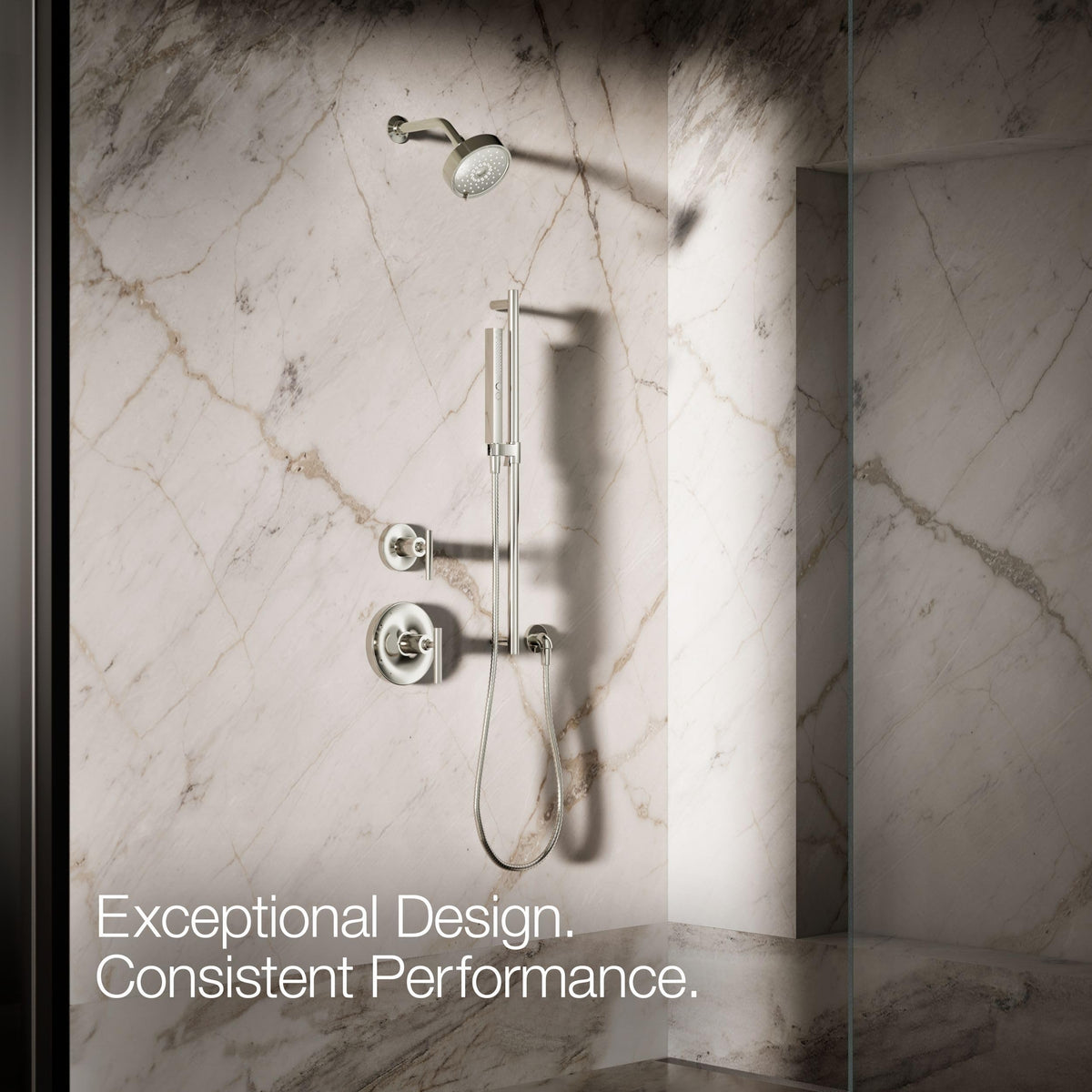 Kohler 21336-SN Shift®+ Square two-function handshower, 2.5 gpm, Vibrant Polished Nickel