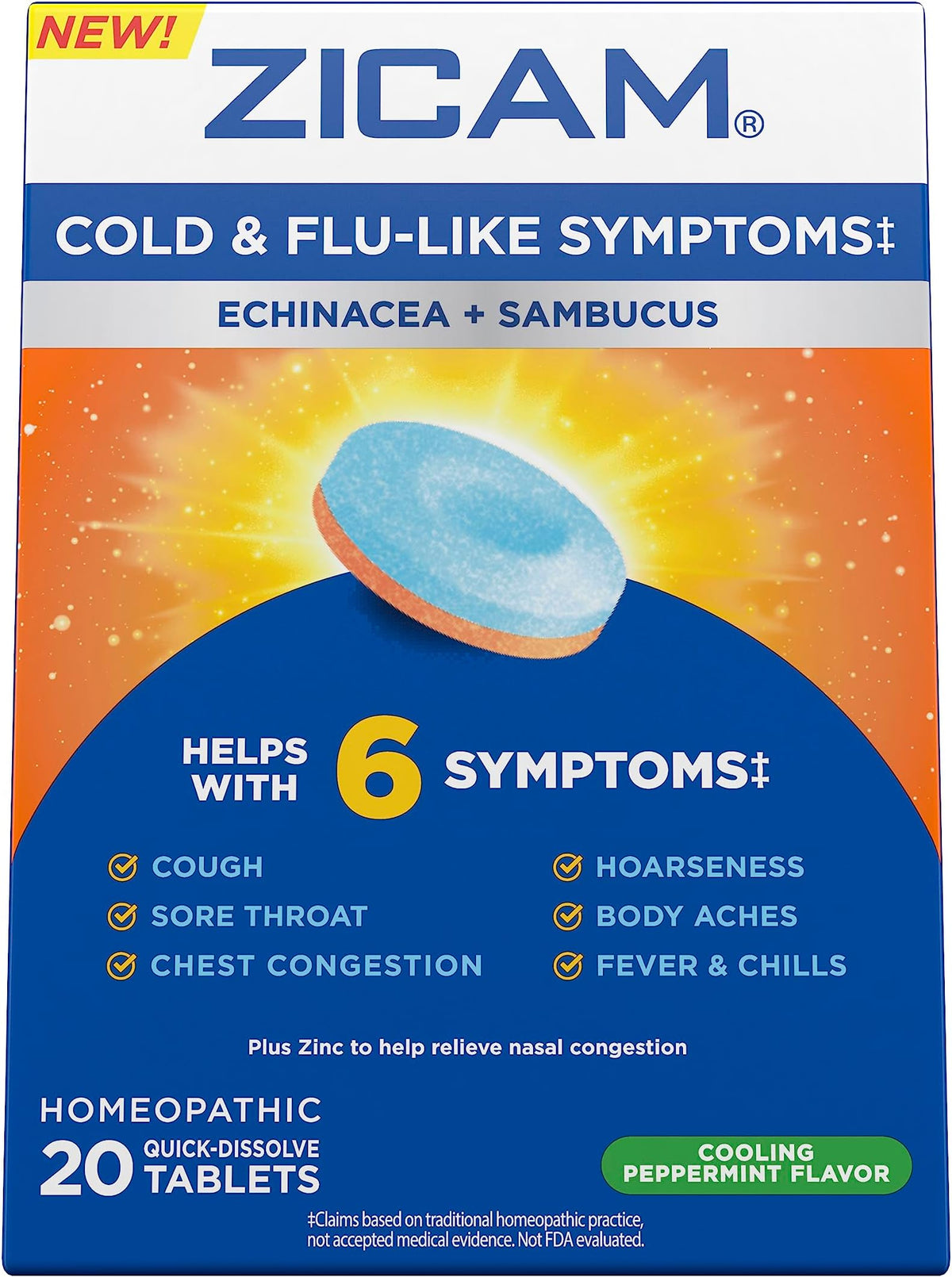Zicam 25 ct Cold Tabs Dslve Lmn product image 1