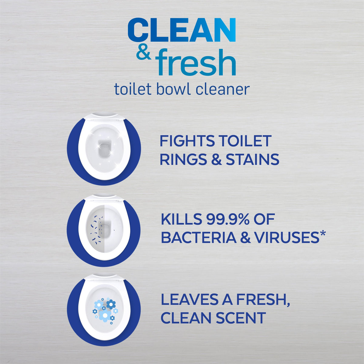 Lysol Power & fresh Toilet Bowl Cleaner, Forest Rain scent, 72 Fl. Oz, Pack of 3