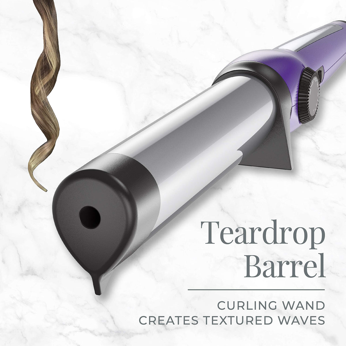 Remington Teardrop Barrel Curling Wand, for Textured Waves