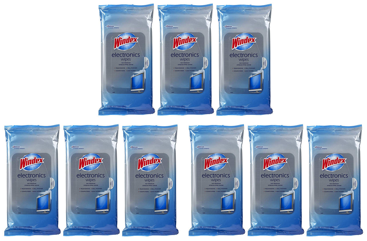 Windex Electronics Wipes, 9 Pack, 25 ct