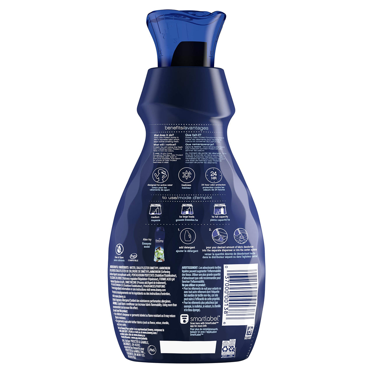 Downy Odor Protect Fabric Deodorizer and Fabric Conditioner, Active Fresh, 32 fl oz, Packaging May Vary
