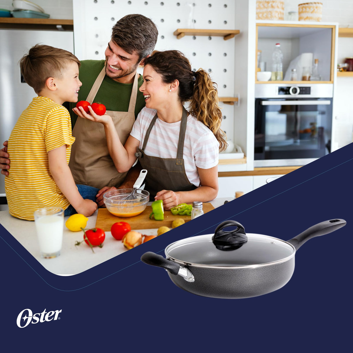 Oster Clairborne Saute Pan, 10.25-Inch, Black